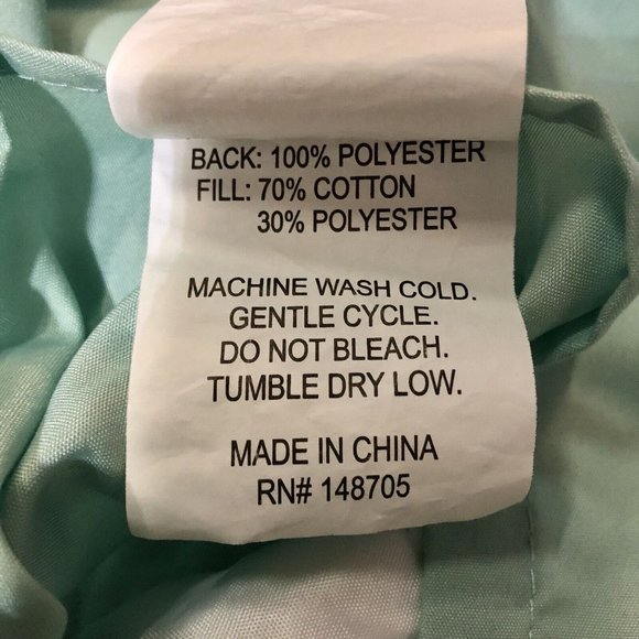 Design Source Two King Pillow Shams Floral Used Quilted Front 20” x 36” - Picture 9 of 16